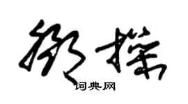 朱锡荣邓操草书个性签名怎么写