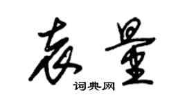 朱锡荣袁量草书个性签名怎么写