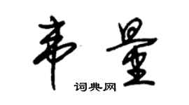 朱锡荣韦量草书个性签名怎么写