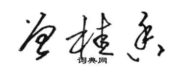 骆恒光曾桂香草书个性签名怎么写