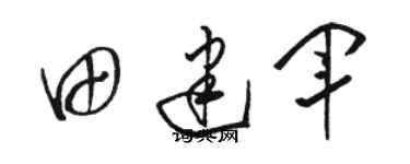 骆恒光田建军草书个性签名怎么写