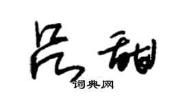 朱锡荣吕甜草书个性签名怎么写