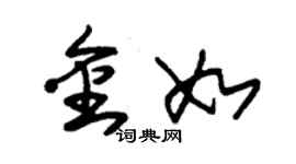 朱锡荣金如草书个性签名怎么写