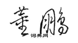 骆恒光董鹏草书个性签名怎么写