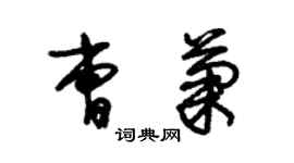 朱锡荣曹菊草书个性签名怎么写