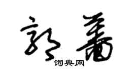 朱锡荣郭蔷草书个性签名怎么写