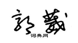 朱锡荣郭葳草书个性签名怎么写