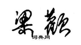 朱锡荣梁颧草书个性签名怎么写