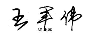 朱锡荣王军伟草书个性签名怎么写