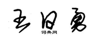 朱锡荣王日勇草书个性签名怎么写