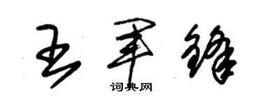 朱锡荣王军锋草书个性签名怎么写