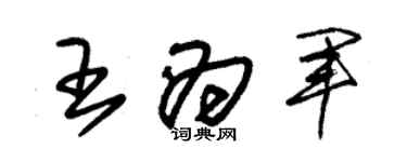 朱锡荣王为军草书个性签名怎么写