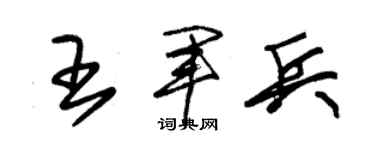 朱锡荣王军兵草书个性签名怎么写