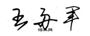 朱锡荣王舟军草书个性签名怎么写