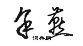 骆恒光余燕草书个性签名怎么写