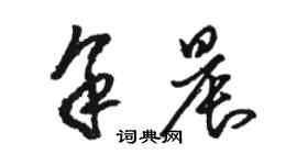 骆恒光余晨草书个性签名怎么写