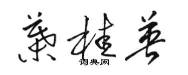 骆恒光叶桂英草书个性签名怎么写