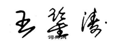 朱锡荣王鉴涛草书个性签名怎么写