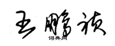 朱锡荣王鹏祯草书个性签名怎么写