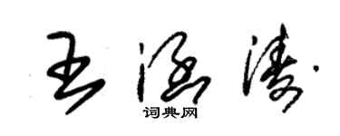 朱锡荣王涵涛草书个性签名怎么写