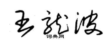 朱锡荣王龙波草书个性签名怎么写