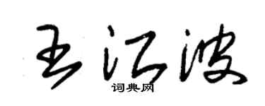 朱锡荣王江波草书个性签名怎么写