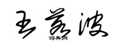 朱锡荣王若波草书个性签名怎么写