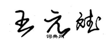 朱锡荣王元斌草书个性签名怎么写