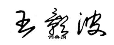 朱锡荣王影波草书个性签名怎么写