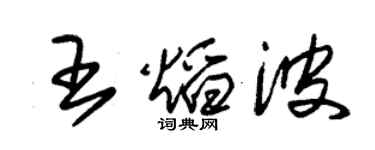 朱锡荣王焰波草书个性签名怎么写
