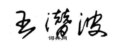 朱锡荣王潜波草书个性签名怎么写