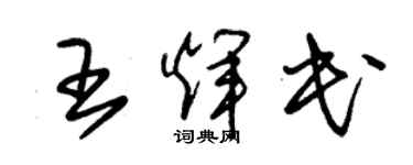 朱锡荣王辉民草书个性签名怎么写