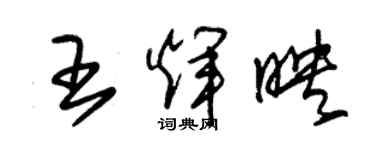 朱锡荣王辉映草书个性签名怎么写
