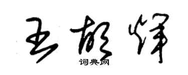 朱锡荣王胡辉草书个性签名怎么写