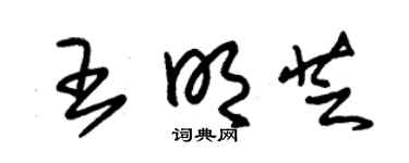 朱锡荣王明芝草书个性签名怎么写