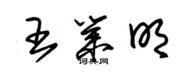 朱锡荣王业明草书个性签名怎么写