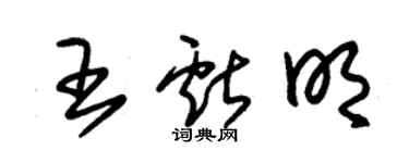 朱锡荣王献明草书个性签名怎么写