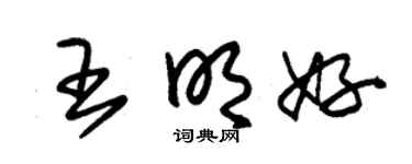 朱锡荣王明好草书个性签名怎么写