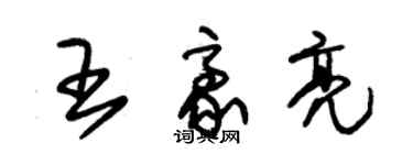 朱锡荣王豪亮草书个性签名怎么写