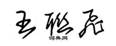 朱锡荣王联飞草书个性签名怎么写