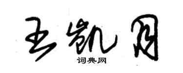 朱锡荣王凯月草书个性签名怎么写