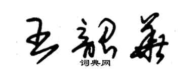 朱锡荣王韶华草书个性签名怎么写