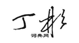 骆恒光丁彬草书个性签名怎么写