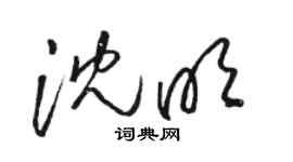 骆恒光沈明草书个性签名怎么写