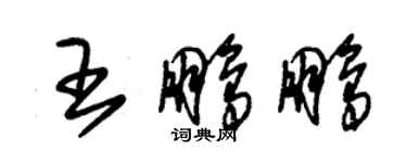 朱锡荣王鹏鹏草书个性签名怎么写