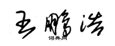 朱锡荣王鹏浩草书个性签名怎么写