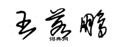 朱锡荣王若鹏草书个性签名怎么写