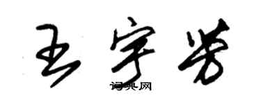 朱锡荣王宇芳草书个性签名怎么写