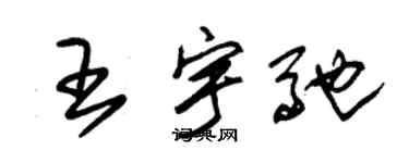 朱锡荣王宇驰草书个性签名怎么写