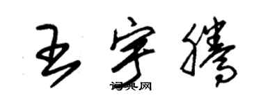 朱锡荣王宇腾草书个性签名怎么写